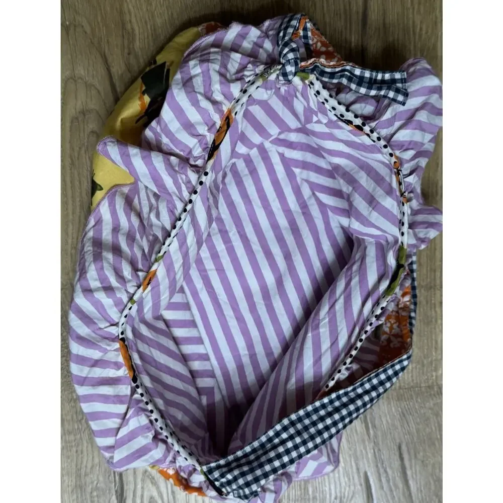 Matilda Jane Tote Halloween Shoulder Bag Fabric Candy Trick Or Treat Reversible
